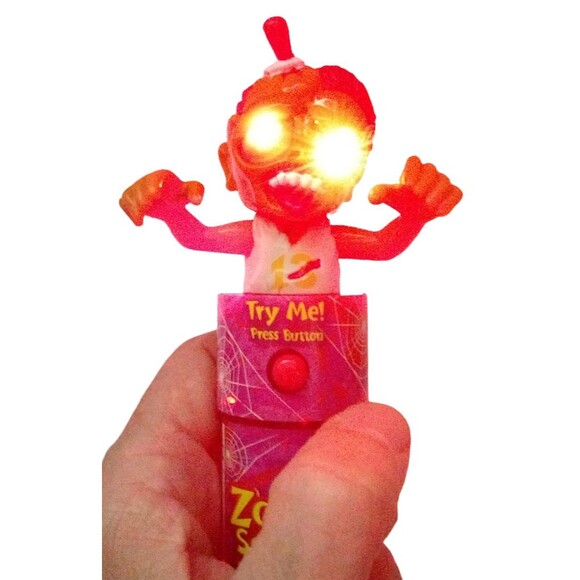 ZOMBIE Screamers LIGHTS Scary SOUNDS Halloween Light-up Candy Holder Toy Knife - Picture 3 of 13